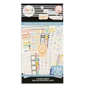 The Classic Happy Planner® Essential Home Value Pack Stickers NWT